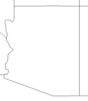 blank Arizona map