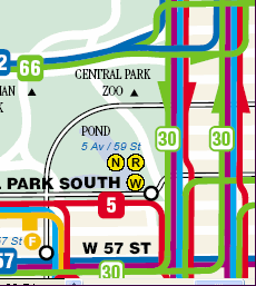    on New York City Bus Map