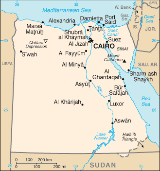 map of Egypt