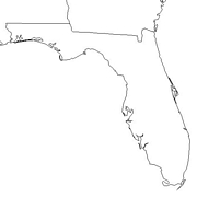 blank Florida map