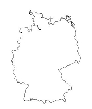 blank Germany map