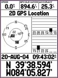 Garmin GPSMAP76S GPS receiver gps info page