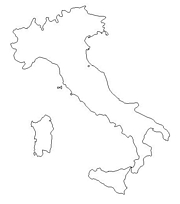 blank Italy map
