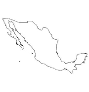 blank Mexico map