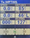 Magellan Meridian Color GPS receiver data screen