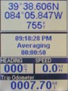 Magellan Meridian Color GPS receiver position screen 1