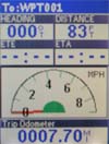 Magellan Meridian Color GPS receiver speedometer screen