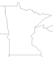 blank Minnesota map