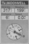 Magellan SporTrak Topo GPS receiver compass screen