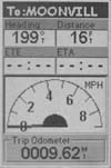 Magellan SporTrak Topo GPS receiver speedometer screen