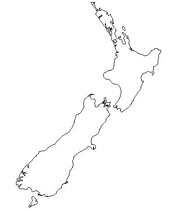blank New Zealand map