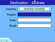 Navman iCN630 Address page