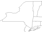 blank New York map