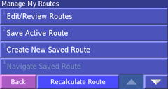 Garmin StreetPilot 2730 map page