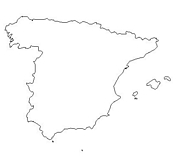blank Spain map