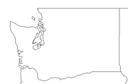 blank Washington map