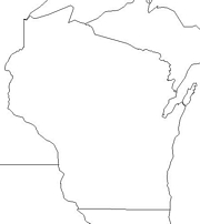 blank Wisconsin map