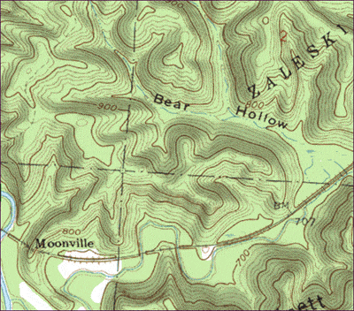 relief shading topo map