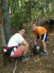 2 people geocaching