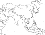 blank asia map