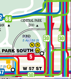 New York City bus map