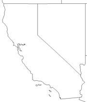 blank California map