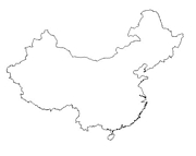 blank China map
