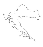 blank Croatia map