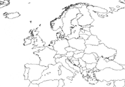 blank Europe map