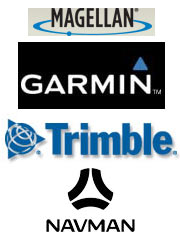 some GPS manufacturers' logos