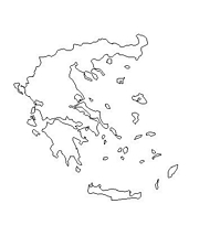 blank Greece map