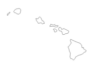 blank Hawaii map