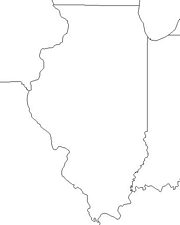 blank Illinois map