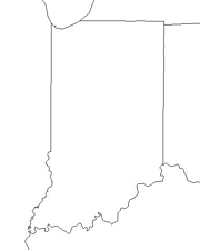 blank Indiana map