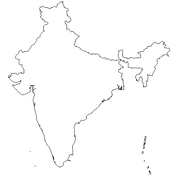 blank India map