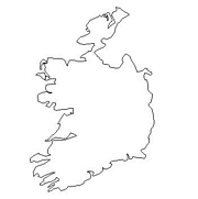 blank Ireland map