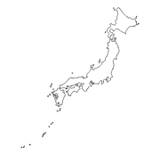 blank Japan map