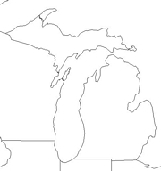 blank Michigan map