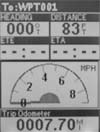 Magellan Meridian Platinum GPS receiver speedometer screen