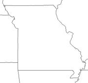 blank Missouri map