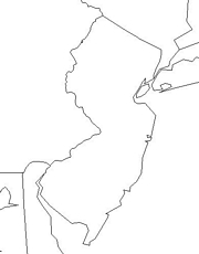 blank New Jersey map