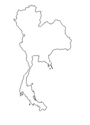 blank Thailand map
