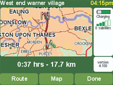 TomTom Go map page