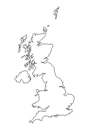 blank England map