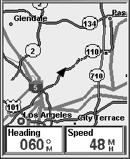 Magellan eXplorist 210 GPS map screen